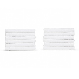 GT Globaltex Fine Linens Luxurious Sunset White Washcloths - Lux, Soft & Absorbent 100% Turkish Cotton Towel Set for Home, Spa - Hotel Quality, 600 GSM OekoTex Quick-Drying Certified Cotton (12"x12")
