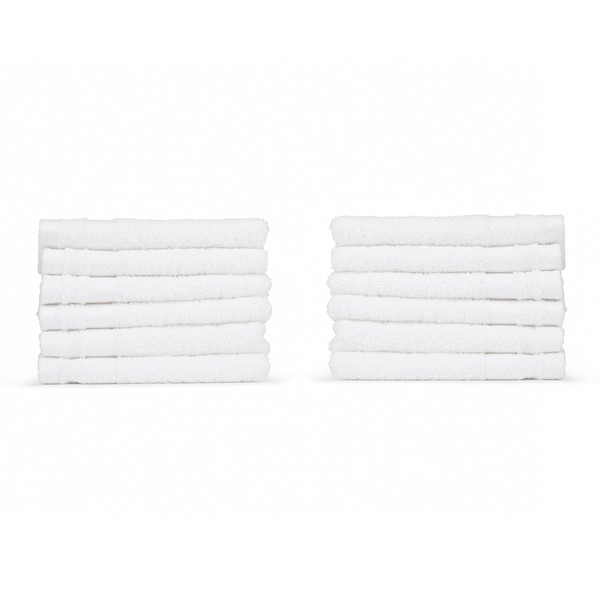 GT Globaltex Fine Linens Luxurious Sunset White Washcloths - Lux,