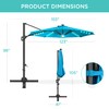 Best Choice Products 10ft Solar LED Cantilever Patio Umbrella, 360-Degree