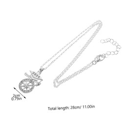 FRCOLOR 2024 Graduation Hat Pendant Necklace for Women and Men Creative Decorative Jewelry Unique Design for Graduation Season present for