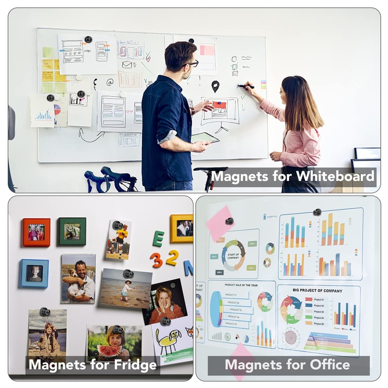 LOVIMAG Fridge Magnets 12Pcs Refrigerator Whiteboard Small Strong Magnet Classroom