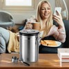 Olyzer Stainless Steel Coffee Canister 22 oz, Airtight Coffee Storage