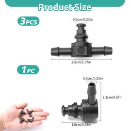 4x Rücklaufnippel für Common-Rail Injektoren, Diesel-Rücklaufnippel 2-Wege & 3-Wege, Hochwertige Injektor Einspritzdüse für Auto Kraftstoffsysteme, Kompatibel mit Common-Rail Injektoren
