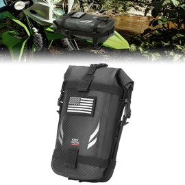 KEMIMOTO Dirt Bike Fender Tool Bag 3.5L PVC Waterproof Motorcycle Adventure Crash Bar Frame Bags Compatible with Surron Light Bee Talaria Segway Motocross Enduro Electric Dirt Bike
