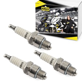 Area1 3 x Scooter Spark Plug Type BR8HS (Protected) for 50 cc 2-Stroke Suitable as e.g. Yam. Aerox (R) BWS Jog DT50 Slider Spy Why YE Zest Neo's Nitro Stunt Ovetto MachG NS50 Fizz Flipper YQ50 Booster