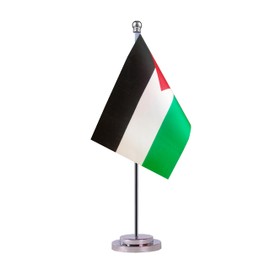 Krmkot Palestine Palestinian Desk Flag Table Flag, Small Mini Palestine Palestinian Desktop Flag,Miniature International World Country Flags,Festival Events Celebration,Office decoration
