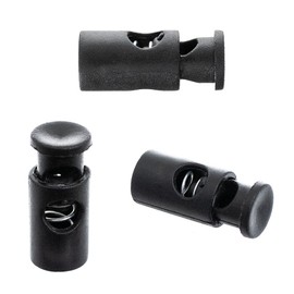 PARACORD PLANET Mini Cord Locks – Black – Available in Pack Sizes of 5, 10, 25, 50 or 100