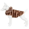 Pet Life Luxe 'Tira-Poochoo' Tiramisu Patterned Mink Dog Coat Jacket