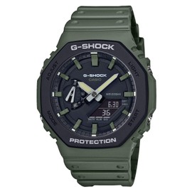 Casio G-SHOCK GA-2100 Series Men's Carbon Core Guard Digital Analog Combination Model, khak