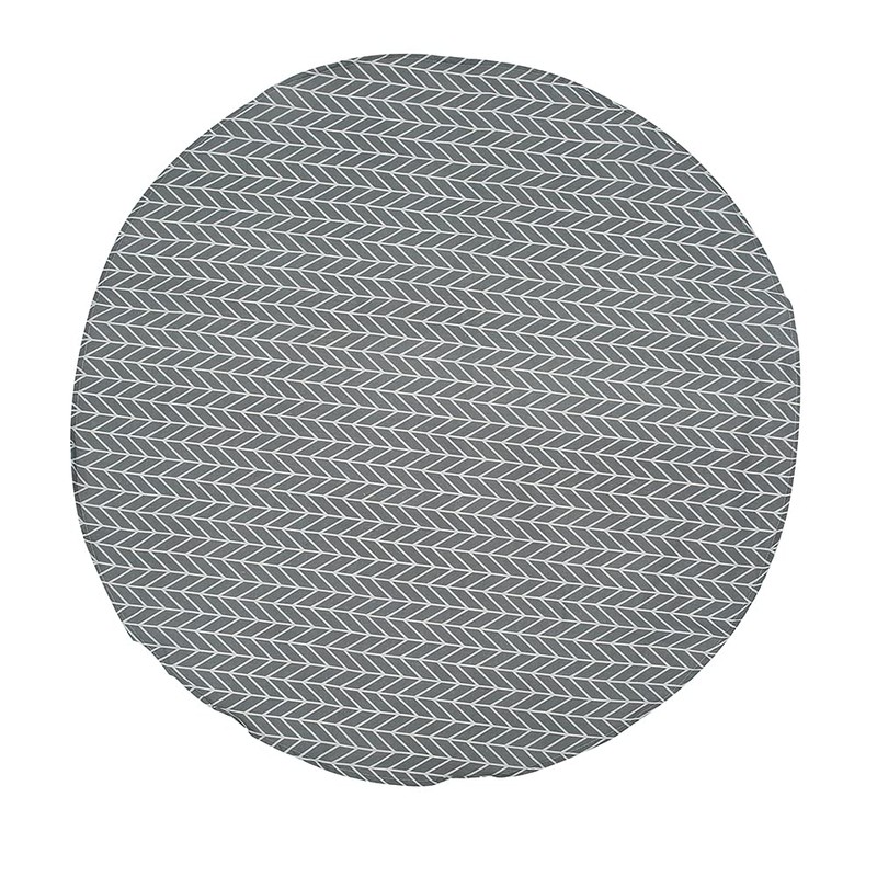 Round Tablecloth, 47/59 in Cotton Linen Fabric Circular Table Cover