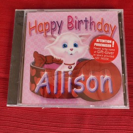 HAPPY BIRTHDAY Children Music CD's Allison Amanda Jasmine Amber Mary PLEASE READ