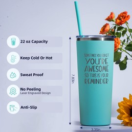 Inncup Birthday Gifts for Women, Appreciation Gifts, Inspirational Gifts, Womens Gifts for Her, Friendship Gifts, Thank You Gifts, You Are Awesome Gifts for Women, Friends, Sister, Mom - 22oz Tumbler