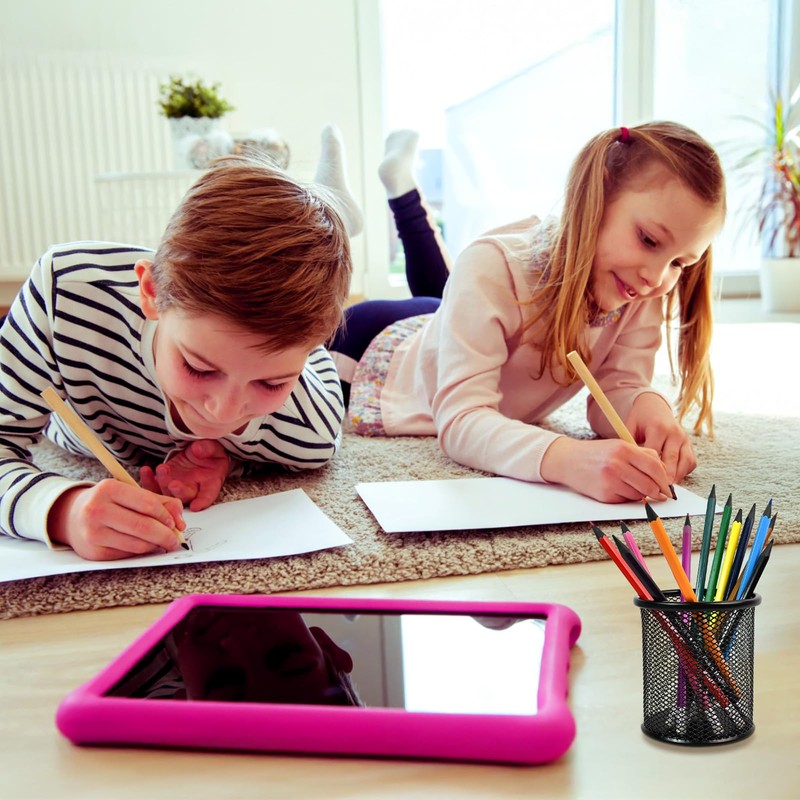 AUUTI 2 Pack Black Pencil Cup - Wire Mesh Pen