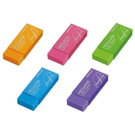 Kokuyo Risare Premium Type Eraser, Set of 5 (Blue, Green, Pink, Orange, Purple)