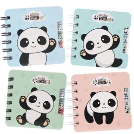 Aifieego Kids Panda Party Favor, Small Spiral Pocket Notebook Journal for Girls, Cute lined Notepad Note Books,Mini little Note Pads