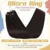 Sunny Micro Human Hair Extensions Darkest Brown Micro Ring Extensions