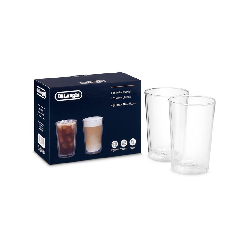 De'Longhi DLSC319 16.6 FL oz Thermal Glasses, set of 2