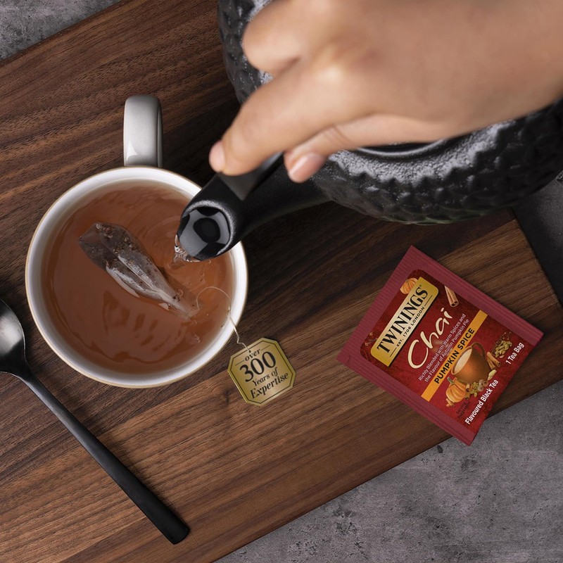 Twinings Pumpkin Spice Chai Tea, Caffeinated Black Tea Naturally Flavored