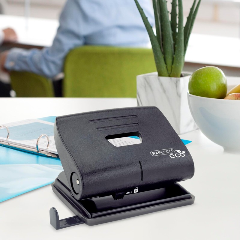 Rapesco 1757 Business Pack: ECO 2-Hole Punch, 22 Sheet Capacity,