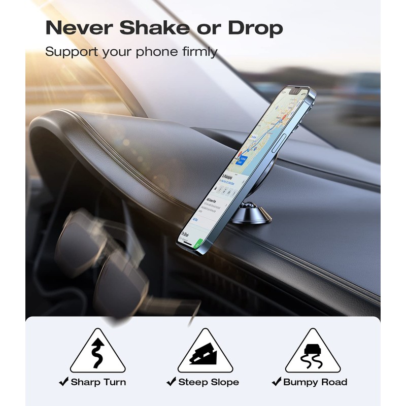 VICSEED 2025 Upgrade for MagSafe Car Mount, [Military-Grade] [High &
