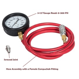 TU-32-20 Compucheck Fuel System Pressure Test Gauge Fits for Cummins Diesel Engines