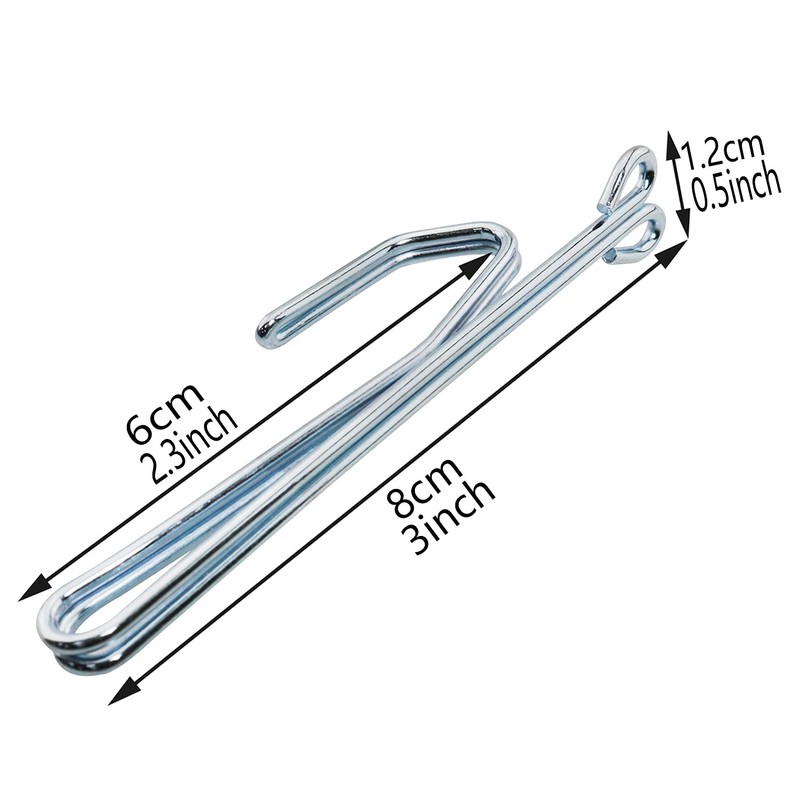 AXLIZER 18PCS Slip on Drapery Hooks Metal Curtain Hooks Metal