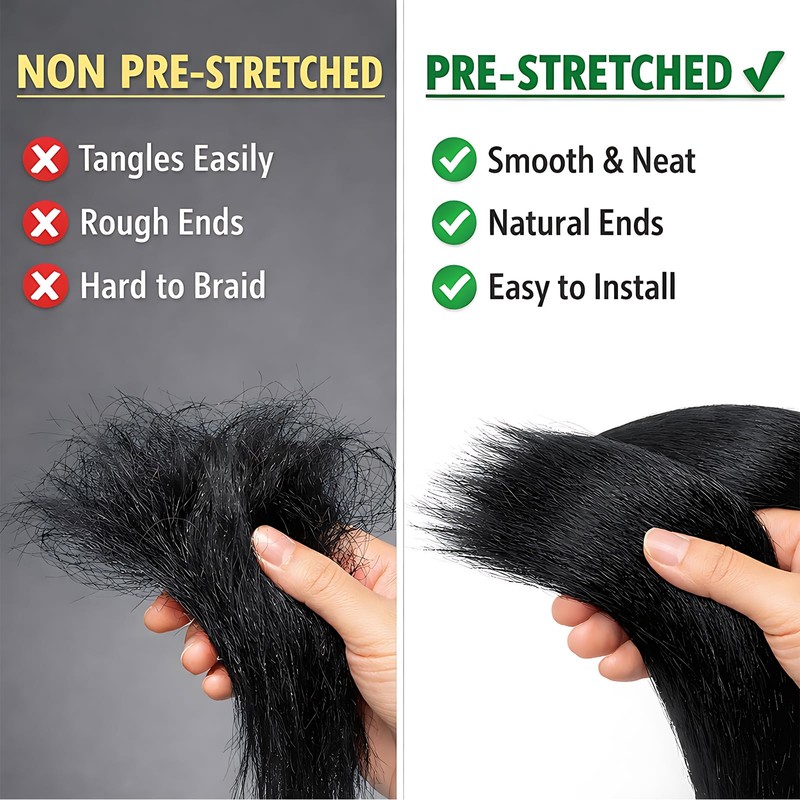 Pre Stretched Braiding Hair, 26 Inch, 3 Packs, 99J
