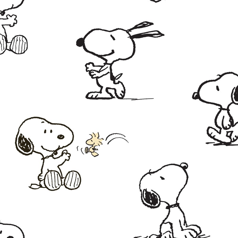 Lambs & Ivy Classic Snoopy 100% Cotton White/Black Fitted Baby