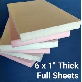 Unbranded XPS Foam, Lot of  1" Thick x 6 Sheets. Modeling Diorama Sculpting Terrain 8815