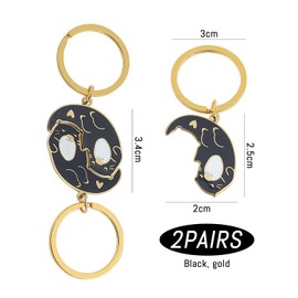 YSDYY 4 Pieces Otter Keychains, Puzzle Keychains, Cute Animal Keychains, Couple Keychains, Friendship Keychains, Gifts For Couples And Good Friends