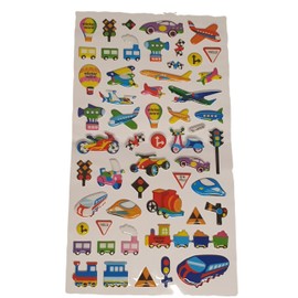 Fat-catz-copy-catz Kids Children's Puffy 3D Colourful Vehicle Cars Planes Train Stickers for Scrap Books Reward Stickers Reuseable