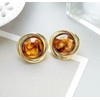 Popular French Retro Maillard Color Statement Stud Earrings For Women