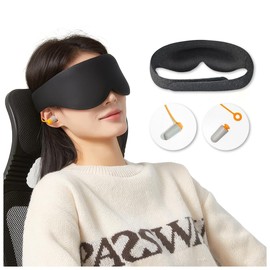 Sleep Mask for Women Men, Breathable Blindfold Zero Eye Pressure 3D Contoured, Soft Memory Foam with Adjustable Straps, Sleeping Mask for Travel, Airplane, Night, Traveling Gifts (1)