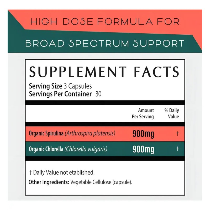 Teaveli Suplementos espirulina clorella Cápsula