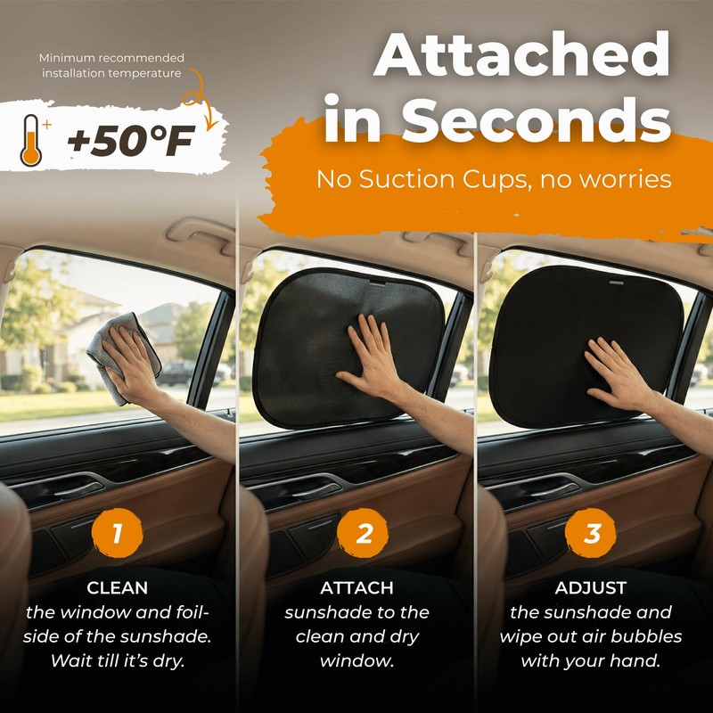CARAMAZ Car Window Shade for Baby with Certified UV-Protection 2