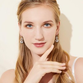 CELESTIA Women's Dragon / Elephant / Cat Earrings Silver 925 Hanging Real Silver Earrings Stud Earrings Animal Earrings Gifts Women Mum Mother's Day, Sterling Silver, No Gemstone