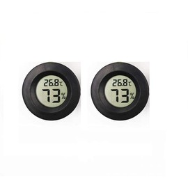 leeza Digital Thermometer/Hygrometer, Colorful, Black, Set of 2 (Black Black) Japanese Instruction Manual Included (English Language Not Guaranteed)