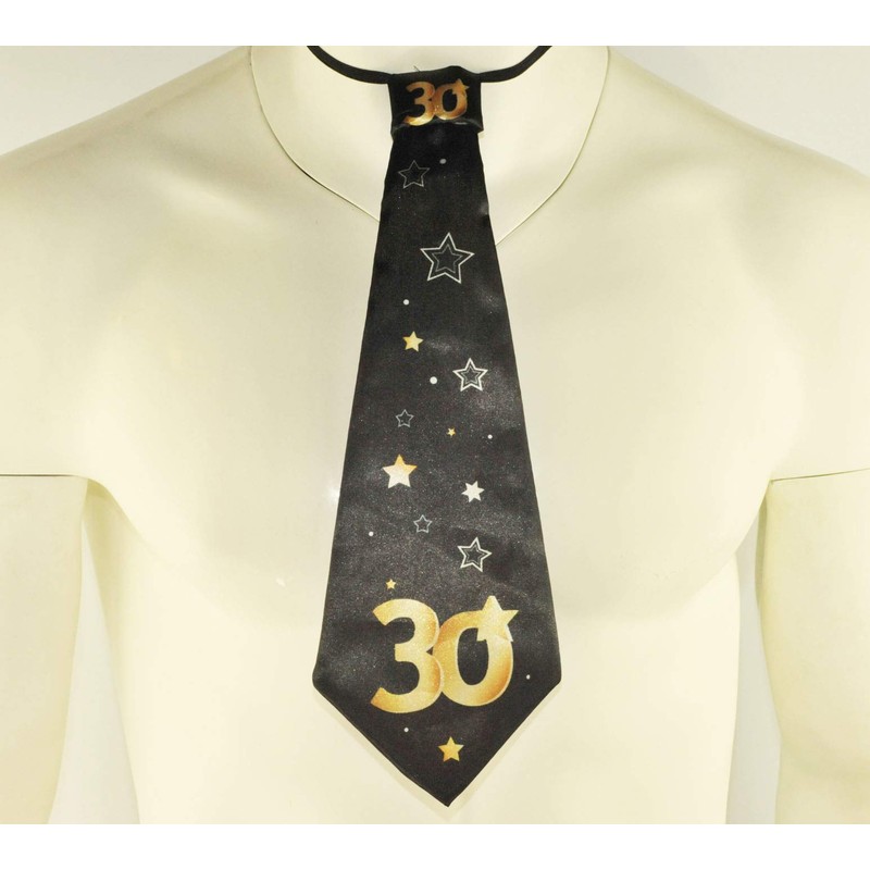 Happium Happy Birthday Black Gold Tie - Party By Age