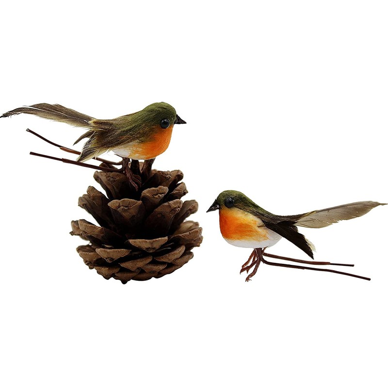 Yolococa 10PCS Robin Bird Christmas Tree Decoration Craft Very Cute