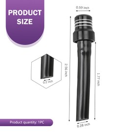 MLY Gas Tank Vent Hose, Air Vent Breather Hose Gas Fuel Cap Vent Tube, CNC One Way Fuel Tank Valve Tube with Aluminum Cap, Universal for Quad 4 Wheeler, Off-Road Motorcycles Dirt Bike ATVs (Black)