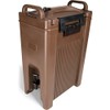 CFS Cateraide Plastic Insulated Beverage Server, 5 Gallons, Brown