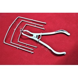 Rubber Dam Kit of 4 Pcs with Frame Rubber Dam Clamp Forceps Dental Instruments