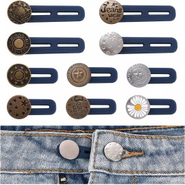Unbranded 10 Pack Pants Expander Button Jeans Waist Extender Button10 Styles for Men Women