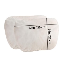 Welbrit Car Pillow for Car Neck Pillow for Driving Seat Lumbar Support Soft Cushion with Extra Filling Accessories Back Support for Travel Nap and Trips Sleeping 2PCS(Beige, Head)