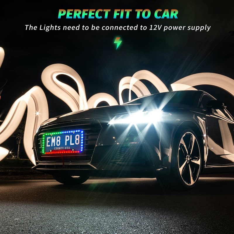 eing License Plate Frame Auto 12 V 54 LED Color
