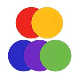 BQWanFA 9 Inch Non Slip Rubber Agility Markers,Flat Field Cones Floor Dots for Soccer Basketball Sports Speed Agility Training and Drills(5Pcs,with Net Bag)