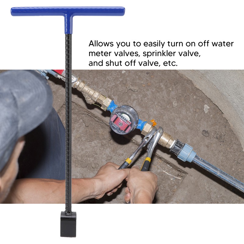 Steel Water Meter Key Wrench Multifunction T Handle Curb Key