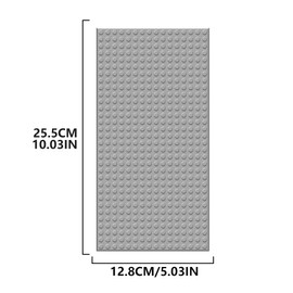 EKIND 4 PZS Placas Base Clásicas de 5" x 10", Compatibles con Las Principales Marcas de Bloques de Juguete, Fomenta la Creatividad a Través del Juego, Actividades Stem Ideales para Niños (Gris)