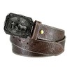 Moranse Religion Cross Cowboy Kneeling Prayer And Horse Design Belt