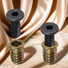 30 Sets 1/4-20 x 3/4" Furniture Screw Nut Threaded Inserts